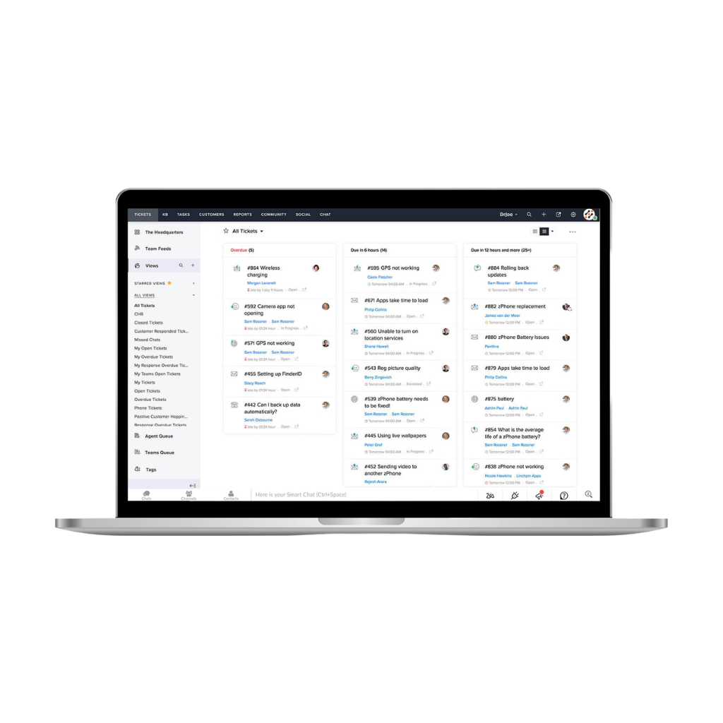Tela Zoho Desk 2